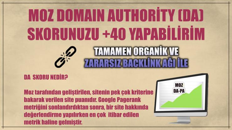 DA (Moz Domain Authority) Skorunuzu +40 Yapalım