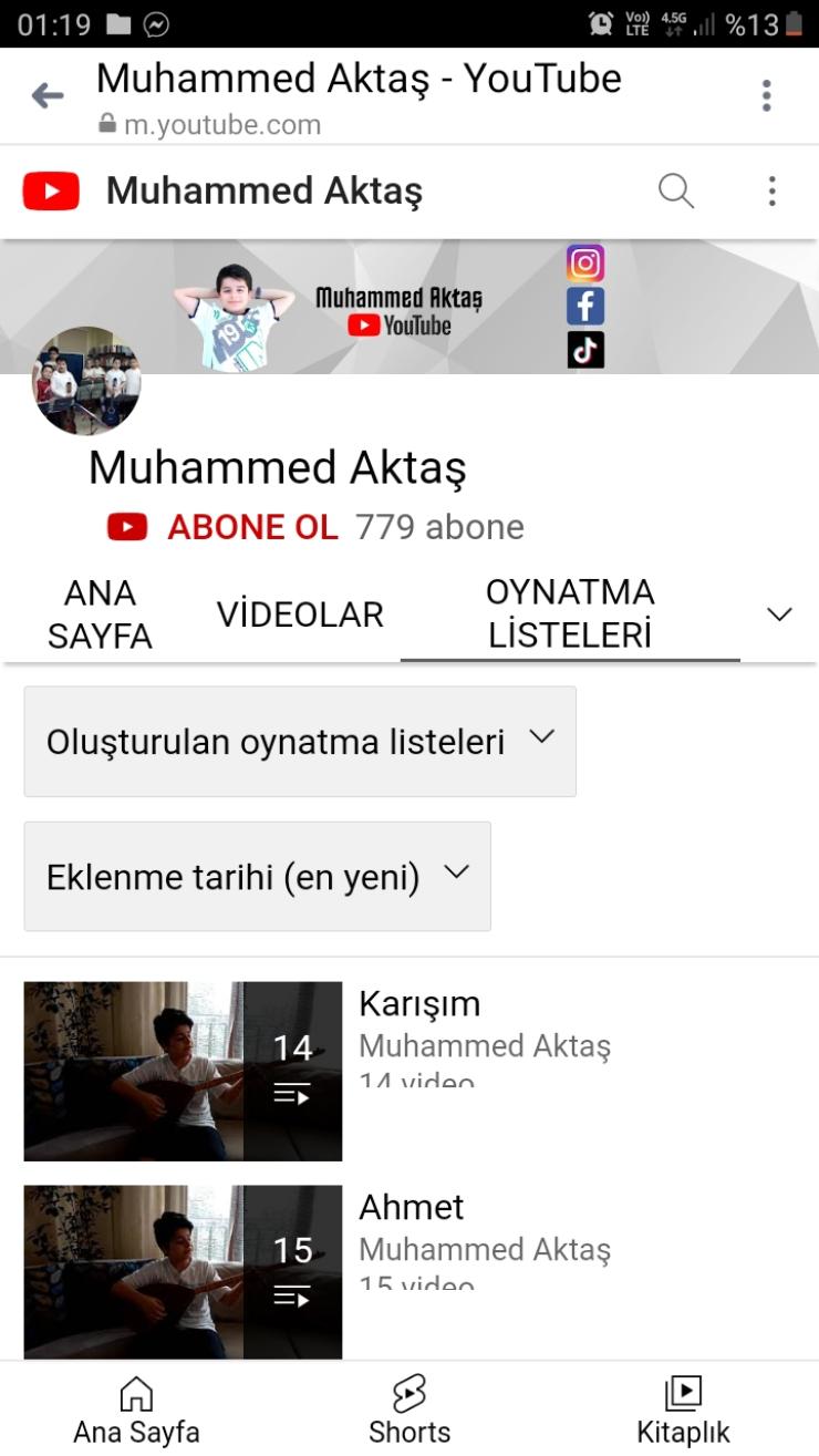 780 aboneli youtube kanalı 
