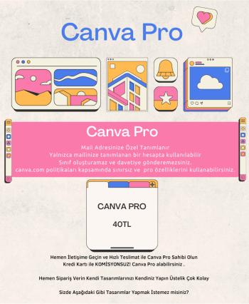 Canva Pro Sınırsız - Profesyonel Grafikler Hazırlayın - Anında Teslim