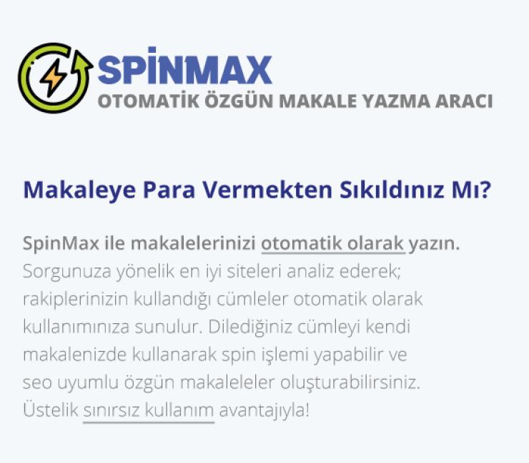 ⚡SPİNMAX ⚡MAKALE ÖZGÜNLEŞTİRME OTOMATİK MAKALE ve BAŞLIK OLUŞTURMA KOPYA KONTROL SİSTEMİ