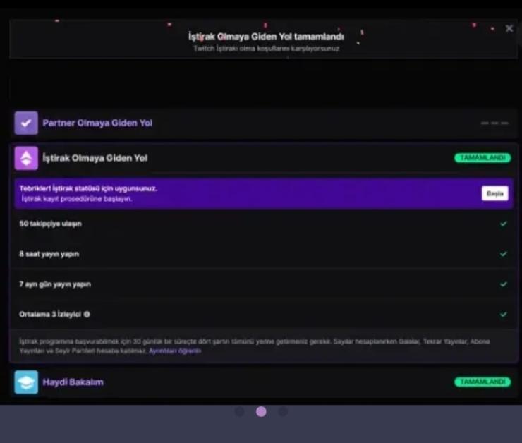 Satılık Twitch İştirak hesabı 