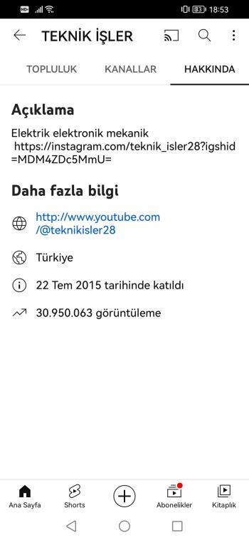80 Bin ABONELİ TEKNİK İŞLER YOUTUBE KANALI 