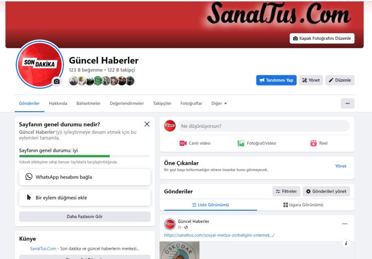 Güncel Haberler 123K organik takipçili Facebook sayfasından reklamınızı yayınlayalım