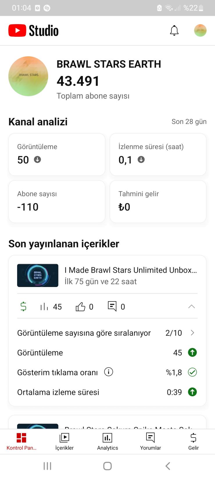 45 k para kazanması açık youtube kanalı 