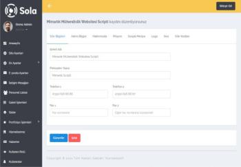 Mimarlık Mühendislik Websitesi Scripti