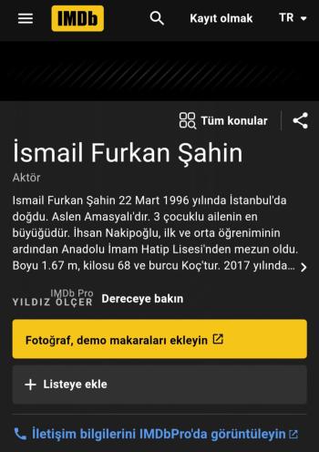 Ben sizin için IMDb oyuncu, sanatçı, yönetmen hesabı açabilirim.