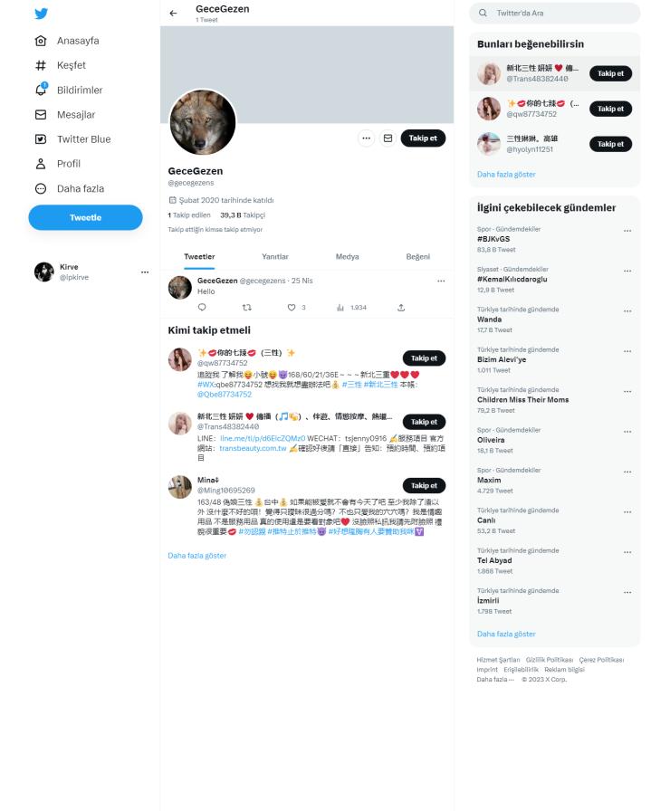 39k Takipçili Aktif Organik Twitter Hesap