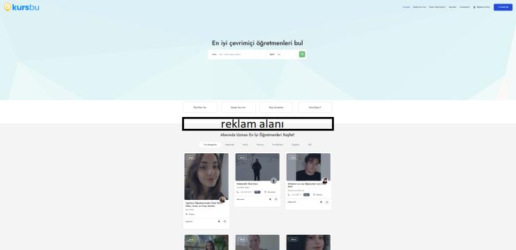 Online Özel Ders Platformuna Banner Reklamları