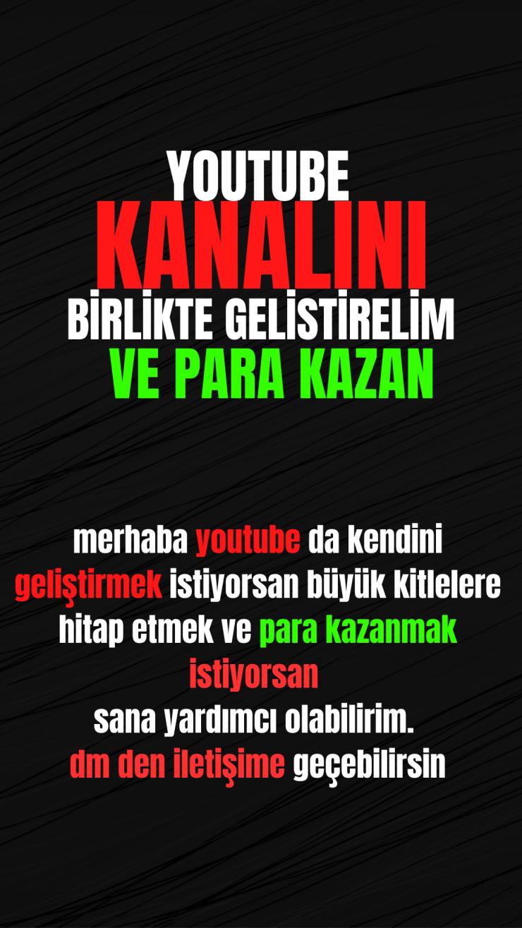 YOUTUBE Kanal GELİŞTİRME 1 AYDA TAKİPÇİ VE İZLENME SAYINI %100 ARTTIRALIM.