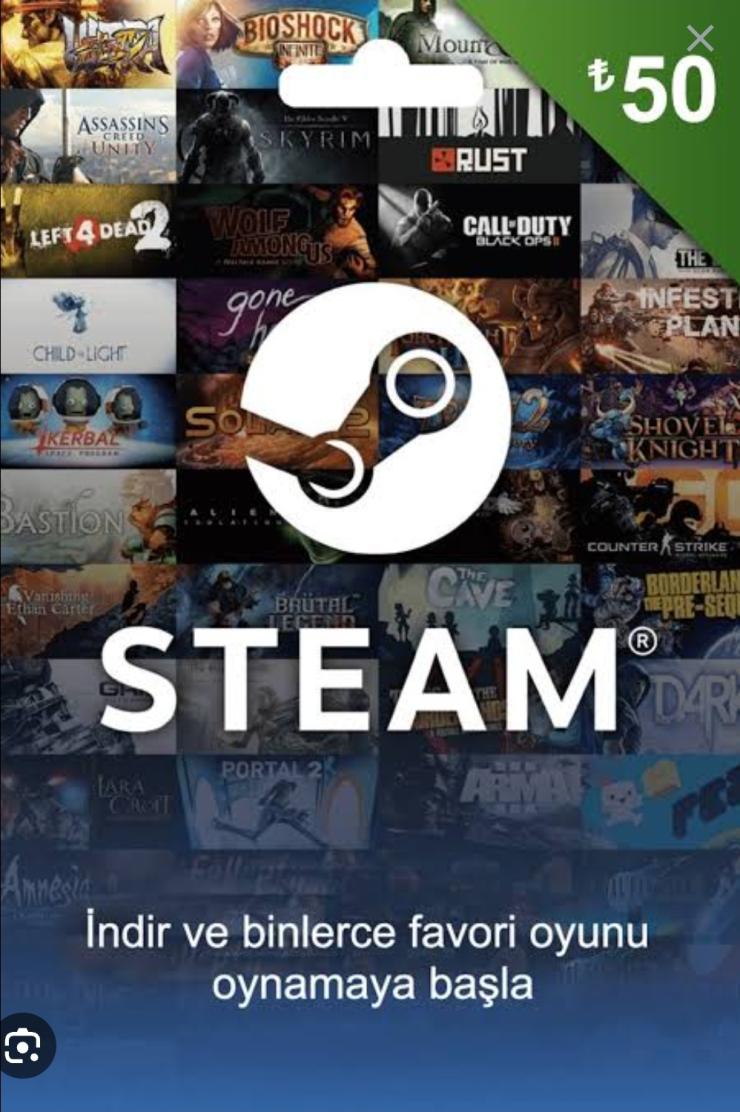 Steam 50₺ Cüzdan Kodu