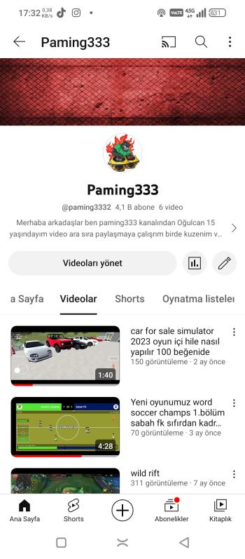 Satılık YouTube kanalı 4100 aboneli