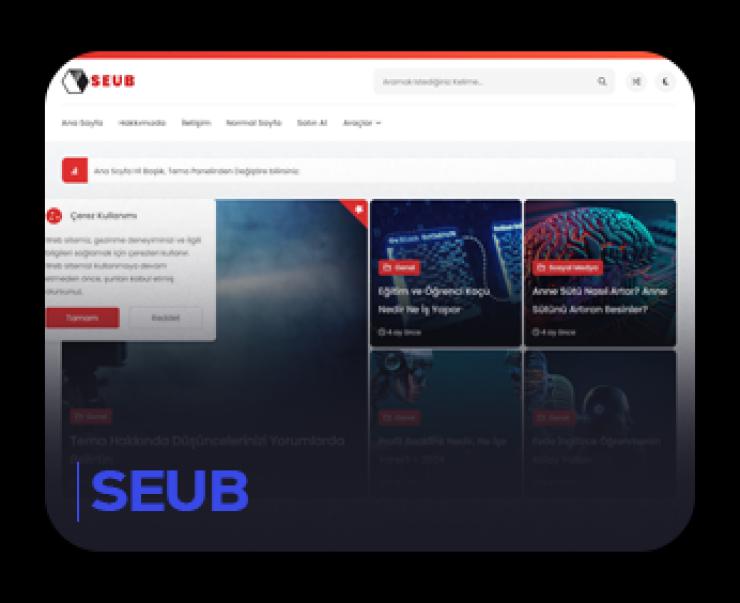 Seub WordPress Blog Teması - Seo, Adsense, Hız, Yönetim Paneli ve Daha Fazlası