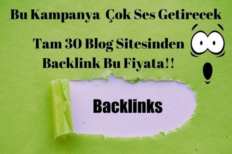 30 Adet Türkçe Blog Sitesinden Backlink Fırsatı!! Bu Fırsat Kaçmamalı