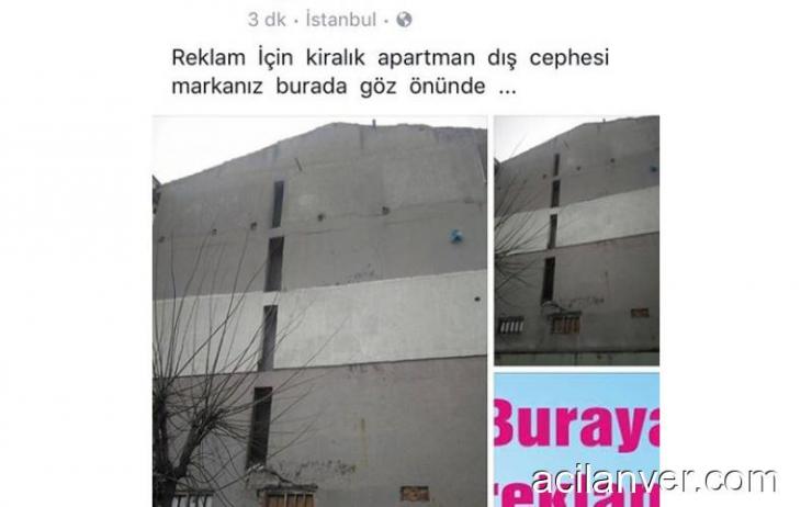 evimin dış cephesine  reklam afişlerinizi   asabilirim. istanbul  600 tl 