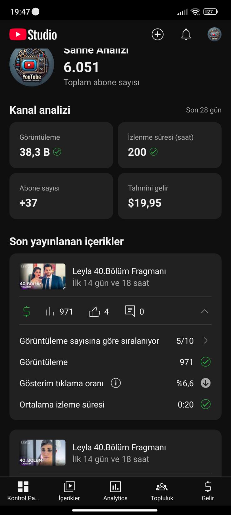  PK açık kanal aktif