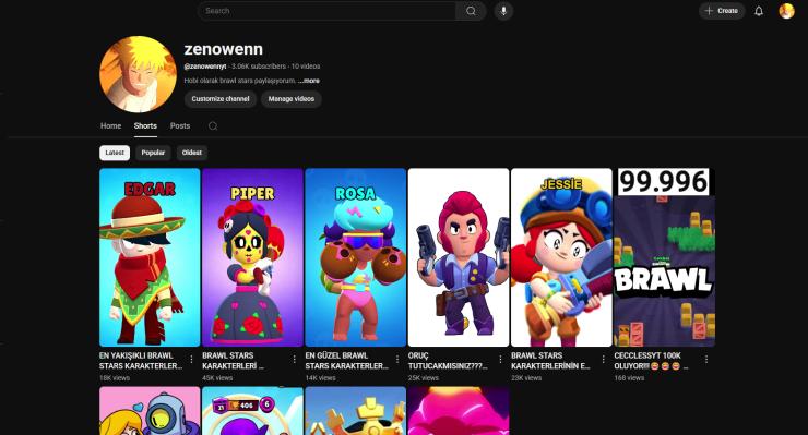 3K+ ABONELİ BRAWL STARS SHORTS KANALI!