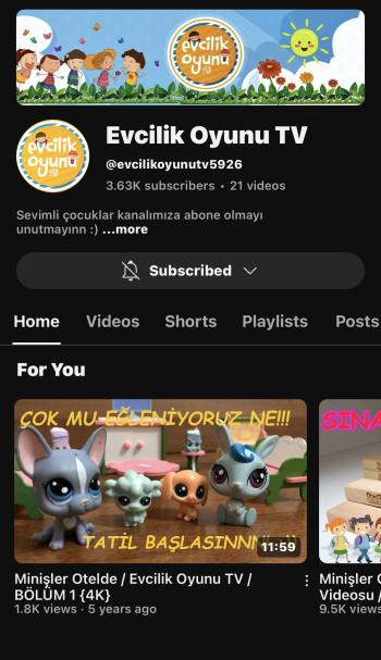Yüksek potansiyelli YouTube çocuk kanalı