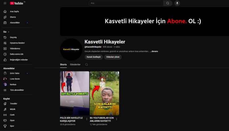 KORKU & GİZEM NİŞİNDE BAŞARILI ALGORTİMALI BİR YOUTUBE HESABI