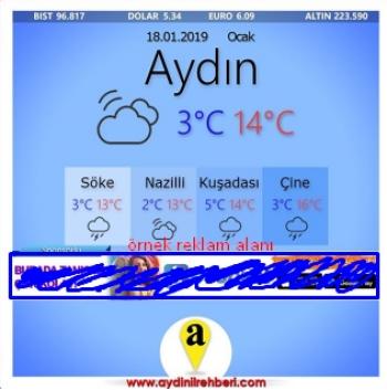 AYDIN Bölgesinde Reklam fırsatları.