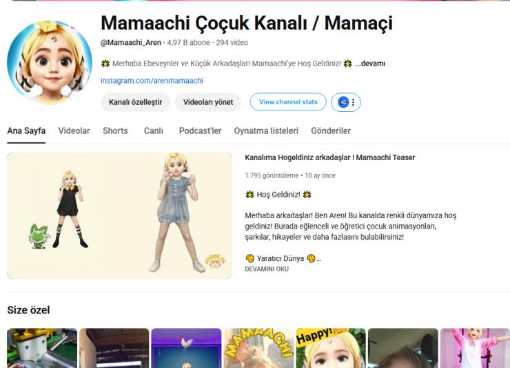 Para Kazanması Açık Youtube Çocuk Kanalı Ve Google Play Store Oyunu ile birlikte satılık