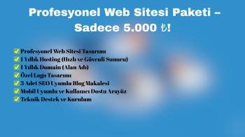 Profesyonel Web Sitesi Paketi – Sadece 5.000 ₺!