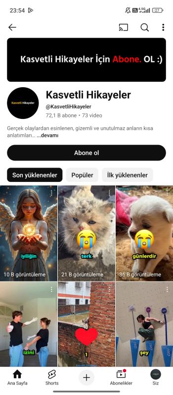 ⭐[Full Aktif] 72K kanal | 17M izlenme Organik 