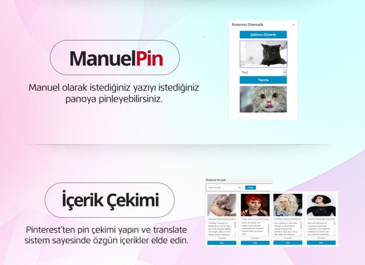 Pinterest Otomatik Eklentisi - Pinterest'ten WordPress'e WordPress'ten Pinterest'e