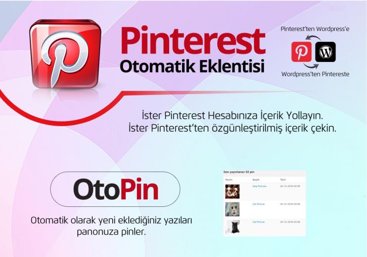 Pinterest Otomatik Eklentisi - Pinterest'ten WordPress'e WordPress'ten Pinterest'e