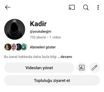 733 Aboneli YouTube Kanalı