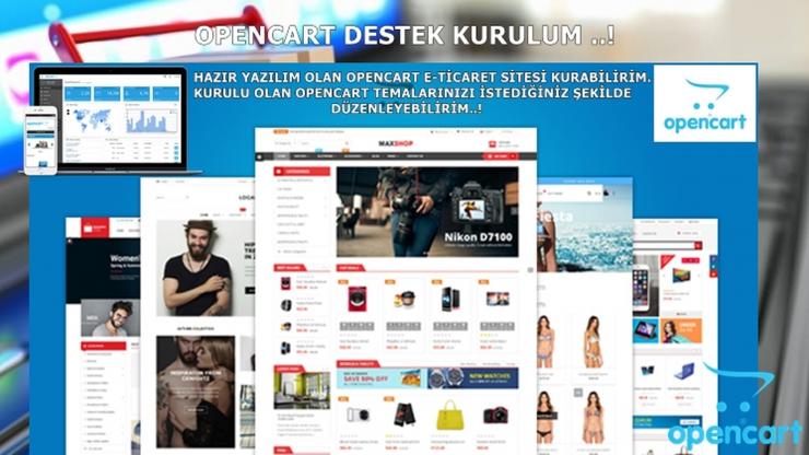 Opencart E-Ticaret Sitesi Kurabilir & Düzenleyebilir Sorunlarını Giderebiliriz.