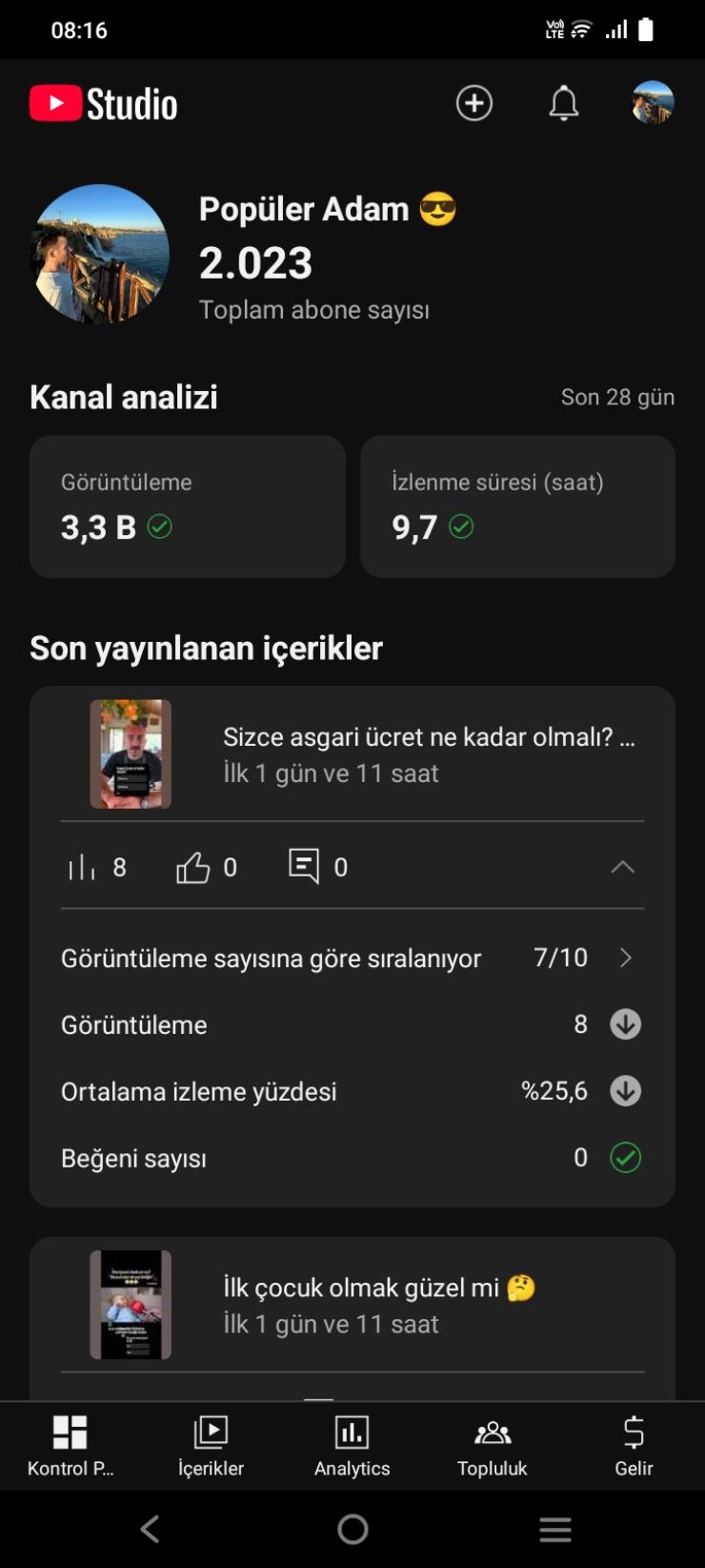 Resmi Youtube kanalım satılıktır 
