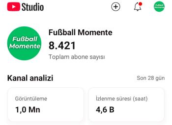 Global 8500 abone 1 milyon görüntülenme keşfete açık kanal