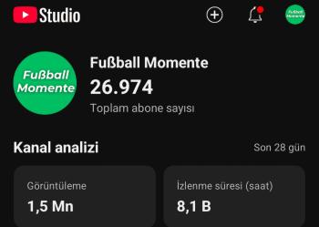 Global 27000 abone 2 milyon görüntülenme keşfete açık kanal