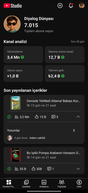 ⭐Aylık 2-3 Bin TL Gelirli  Aktif Psikoloji/Eğlence içerikli Organik Kanal