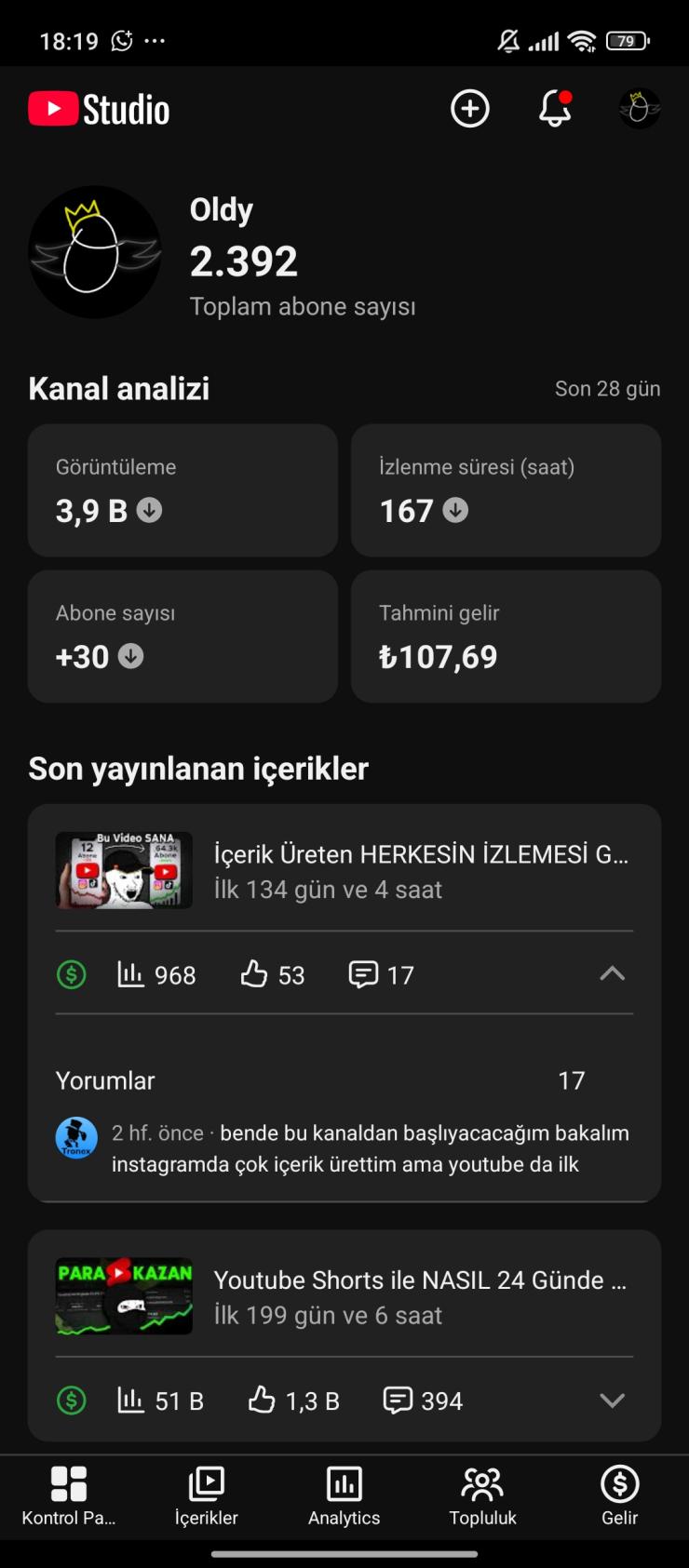 ⭐Para kazanma açık YouTube eğitim kanalı satişta