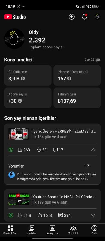 ⭐Para kazanma açık YouTube eğitim kanalı satişta