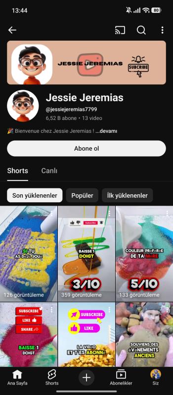 Aktif Canlı yayın kanalı ⭐6K Aboneli Türkçe/Fransızca Kitle