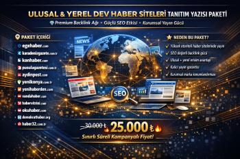 ⭐ ULUSAL & YEREL DEV HABER SİTELERİ TANITIM YAZISI PAKETİ