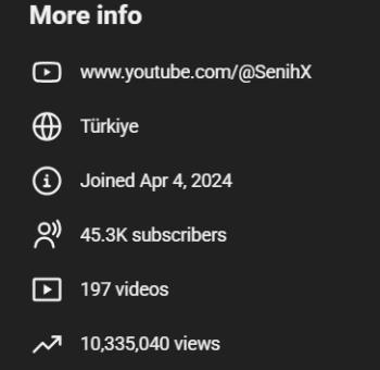 45K ABONE + 11 MİLYON İZLENMELİ EFSANE AKTİF KANAL 