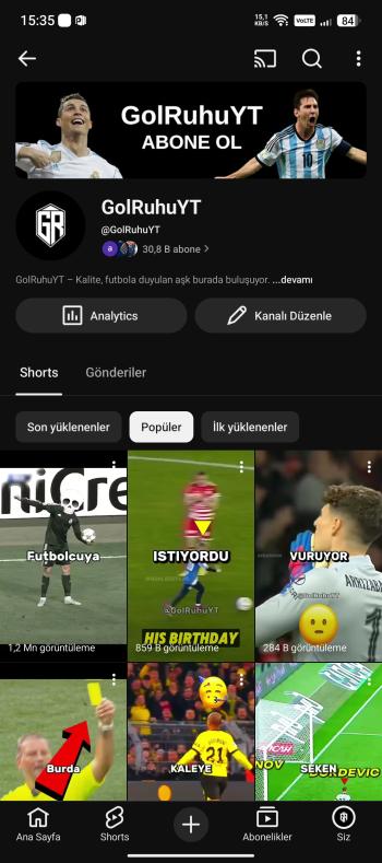 30.8K Aboneli Organik YouTube Kanalı