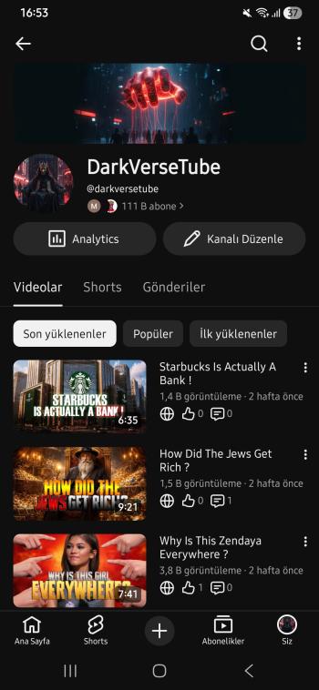 110k Youtube Hesabı 