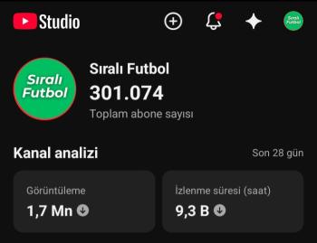 300k abone 40 milyon görüntülenme keşfet dostu kanal