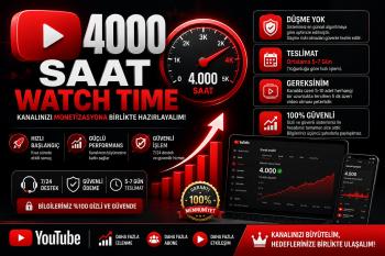 Youtube Watchtime İzlenme Saati Hizmeti
