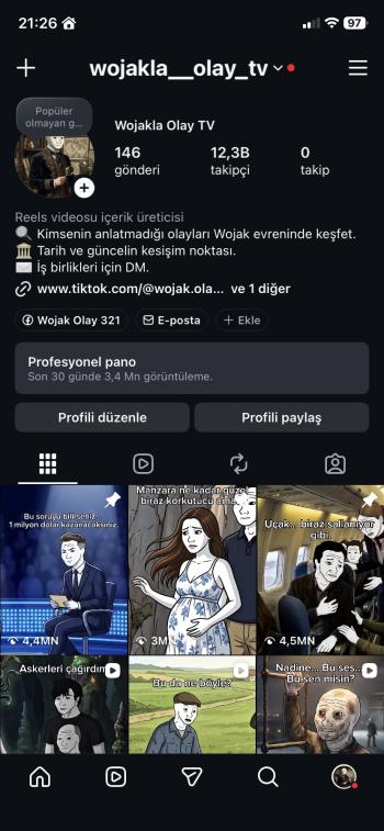 İnstagram satılık hesap 12300 takipçili