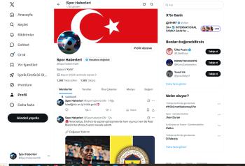Spor sayfası, etkileşimi ve görüntülenmesi yüksek, ilk mailli hesap