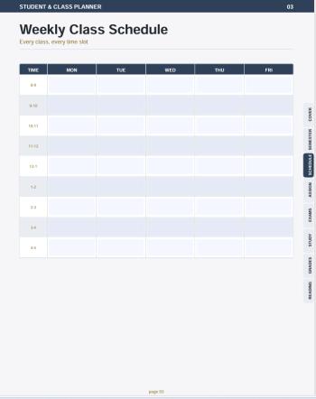 Dijital Planlayıcı Tasarımı - Bütçe ve Öğrenci Ajandası (PDF)