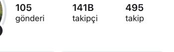 141B takipçili instagram hesabı