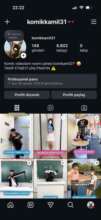 6800 TAKİPÇİLİ ORGANİK İNSTA HESAP