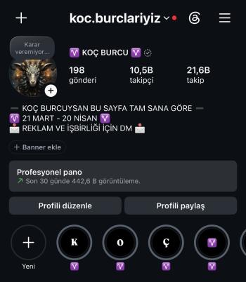ORGANİK TAKİPÇİLİ KOÇ BURCU