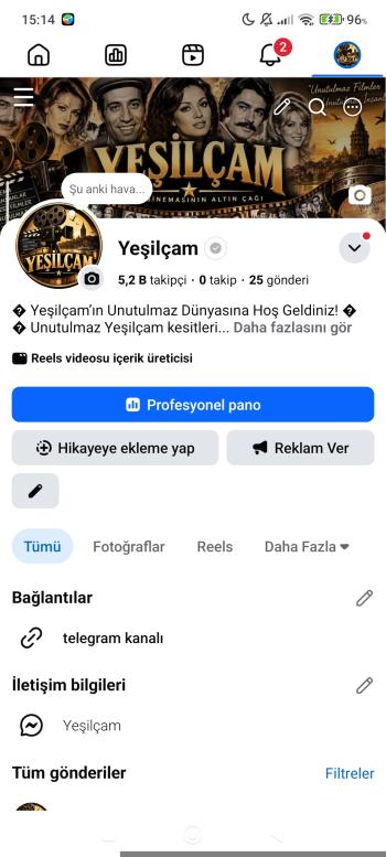 ???? 5.2K Takipçili Aktif Yeşilçam Facebook Sayfası – Yüksek Etkileşim – Satılık